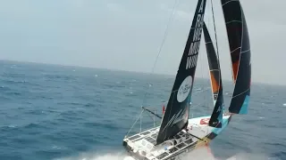 Incredible Malizia Drone Footage and Passing Biotherm. The Ocean Race Southern Ocean Fleet Compact