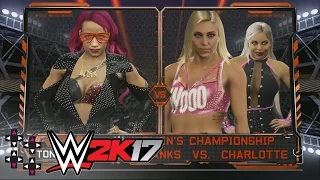 Sasha Banks vs. Charlotte Flair - Raw Women's Title Match: Raw, Nov. 28, 2016 — WWE 2K17 Match Sims