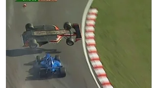 A1GP Brands Hatch 2005 2006 Race 2 Huge crash Beschir (Lebanon) flip