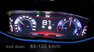 2017 Peugeot 3008 1.6 THP 165 KM EAT6 - acceleration 80-120 km/h