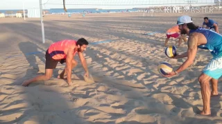 Training Beach Volley, defense and reactions in defense ...