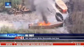 Oil Theft: Air Force Destroys Illegal Barges In Rivers