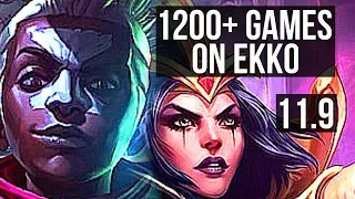 EKKO vs LEBLANC (MID) (DEFEAT) | Quadra, 1200+ games, 1.0M mastery | EUW Challenger | v11.9