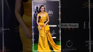 #MalaikaArora looked beautiful in yellow dress at ELLE Sustainability Awards 2024