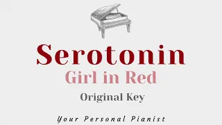 Serotonin - Girl in Red (Original Key Karaoke) - Piano Instrumental Cover