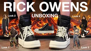 Rick Owens unboxing and styling! Which one would you choose LEATER LOW-TOP or MEGA BUMPER?