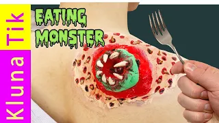 Klunatik dinner with a monster on his back in real life | Mukbang asmr