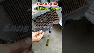 HONDA DIO Air Filter change, #No Mileage problem, Easy replacement