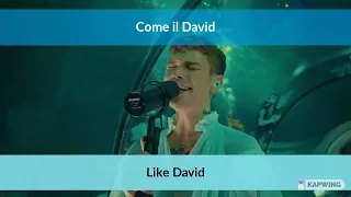 BLANCO - DAVID (Live) - Lyrics video Italian+English  (+subtítulos en español /+titl na srpskom)