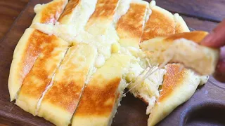 [No Oven] Cheese Potato Bread | Cheese Potato Bread baked in frying pan | Potato Bun Recipe