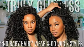 NEW "M" CAP WEAR & GO GLUELESS Curly Wig for BEGINNERS + 3 STYLES | PRECUT & PREPLUCKED| ISEE HAIR