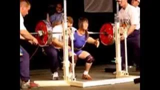 Chen Wei-Ling (TPE) Squats 3.attempt: 177,5 kg - World Games 2005 Powerlifting Women's -52 kg