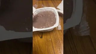 My friends chocolate milk was frozen and chunking