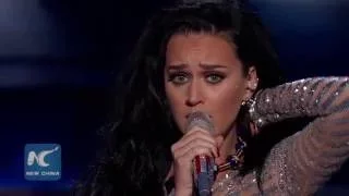 Katy Perry sings "Rise" and "Roar" at 2016 Democratic National Convention