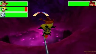 Crash Twinsanity (2004) Rock-Slide Rumble with healthbars