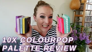 10 COLOURPOP MONOCHROMATIC EYESHADOW PALETTE REVIEW // Looks, ranking, swatches & comparisons