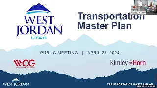 Transportation Master Plan Meeting - April 26, 2024