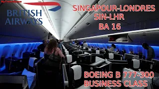 SINGAPOUR-LONDRES BUSINESS CLASS BOEING B 777-300