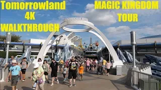 Tomorrowland Magic Kingdom 4K Complete Walkthrough Tour | Walt Disney World 2019 Orlando Florida