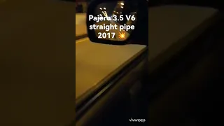 Mitsubishi Pajero 3.5 V6 straight pipe acceleration, 2017