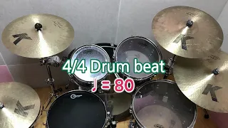 BPM 80 _ 4/4 Drum beat 드럼비트 메트로놈 템포 80