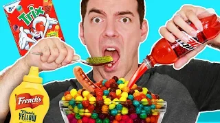 WEIRD Food Combinations People LOVE!!! Eating Funky & Gross DIY Foods Hot Doritos Pickled Ice Cream