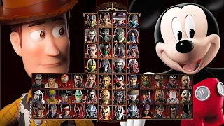 Mortal Kombat 9 - MICKEY MOUSE 🐭 & WOODY TOY STORY - Expert Tag Ladder - Gameplay @(1080p) - 60ᶠᵖˢ ✔