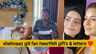 Shehnaaz Gill fan heartfelt letter & gifts for her #shehnaazgill #fans #love