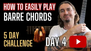 LEARN GUITAR - BARRE CHORDS - DAY 4 - SPEEDING UP THE CHANGES