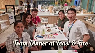 FEAST & FIRE - SM NORTH EDSA | TEAM DINNER | EAT ALL YOU CAN | STARBUCKS