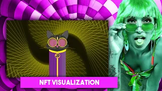 [4k] 1 Hour NFT Visualization - VJ Loop (Party Effect, Disco Monitor)