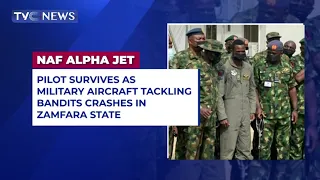 [VIDEO]: Pilot Survives as Military aircraft tackling bandit crashes in Zamfara state