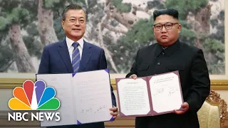 Leaders Of North And South Korea Pledge To Create A Nuclear-Free Peninsula | NBC News