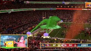 Kansas City Superbowl LXIII Winner last Touchdown at Nickelodeon #nfl #nickelodeon #cbssport #cbs