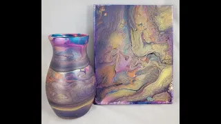 45 Vase pour on a Turner with canvas below - Loving the look