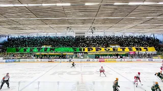 Choreo vsetínských fanoušků před SF1 Vsetín - Prostějov