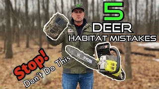 Top 5 Whitetail Deer Habitat Mistakes