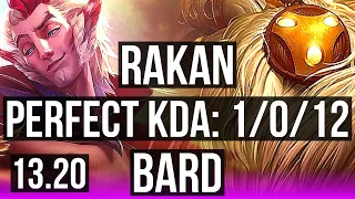 RAKAN & Twitch vs BARD & Ezreal (SUP) | 1/0/12, 71% winrate | BR Challenger | 13.20