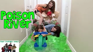 POISON RIVER - We Turned Our House Into a Swamp! Girls vs Boys/ That YouTub3 Family | Family Channel