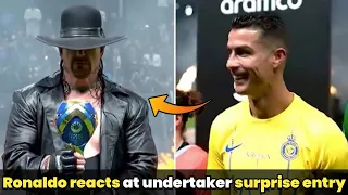Ronaldo's Epic Reaction: Undertaker's Surprise Entry at Al Nassr Match!