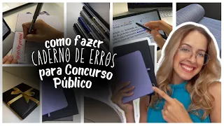 Caderno de erros para concurso público