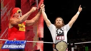 Daniel Bryan engages in a Hulkamania pose-fest with Hulk Hogan: SmackDown, April 11, 2014