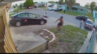 Video shows man throwing brick through a car window in road rage incident