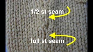 Mattress stitch - full stitch and half stitch for vertical seams // Technique Tuesday