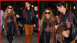 Mariah Carey Rocks Sheer Bodysuit & Leather Pants While Out In NYC With Bryan Tanaka