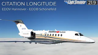 CITATION LONGITUDE - von EDDV Hannover nach EDDB Schönefeld/BER ★ FLIGHT SIMULATOR Deutsch