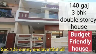 140 gaj 3 bhk double storey budget friendly kothi,sec 125 sunny enclave Mohali