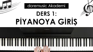 Piyano Ders:1 Piyanoya Giriş (Yeni Başlayanlar İçin Piyano Eğitimi)  #doremusicakademi