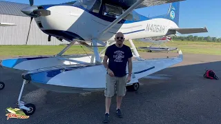 Flying the BIG Cessna 185 Skywagon floatplane (VOSF)