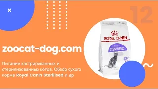 Об.12 Питание кастрированных и стерилизованных котов. Обзор сухого корма Royal Canin Sterilised и др